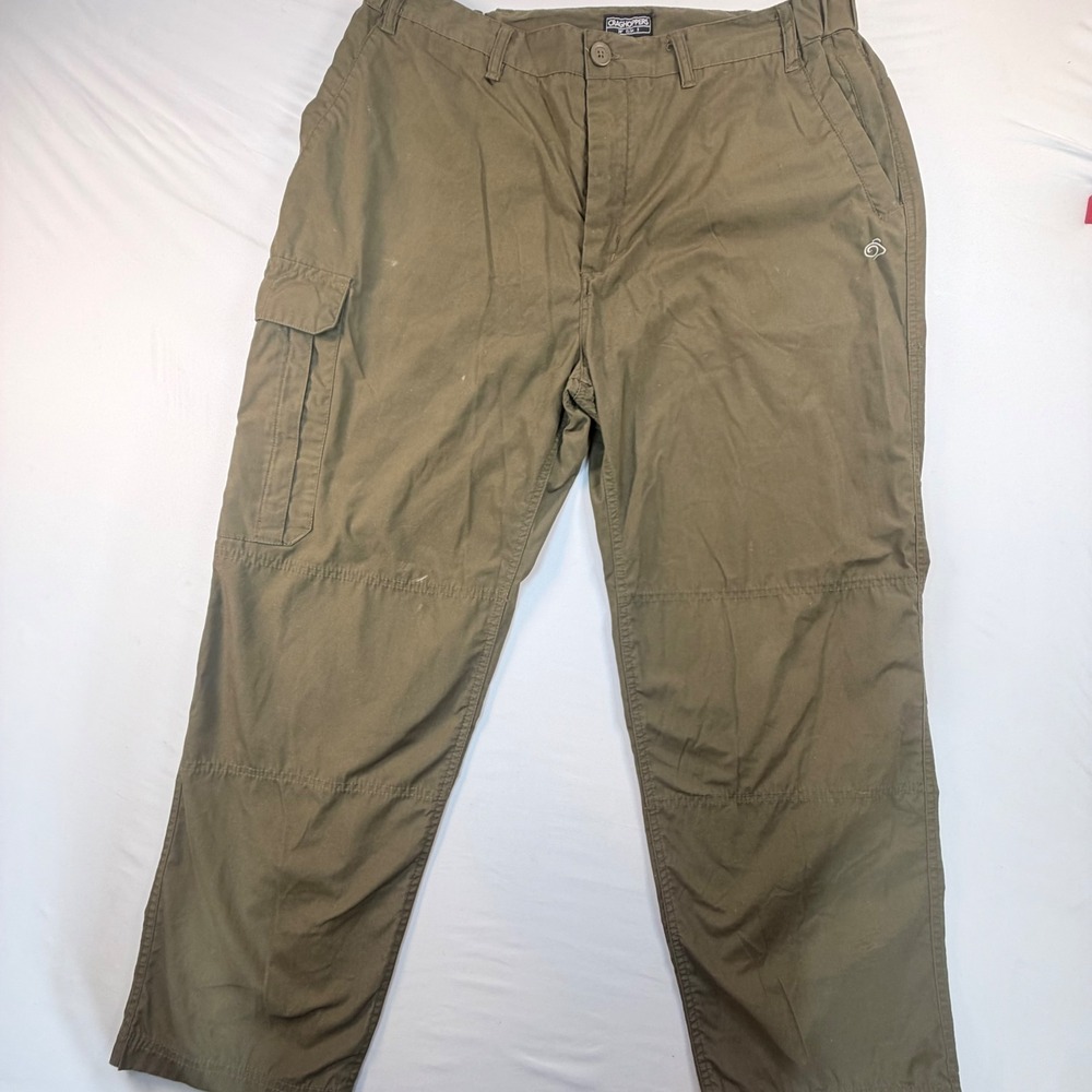 Craghoppers Kiwi Classic Mens 38x28 Cargo Hiking Pants UPF 40 Olive CMJ600S